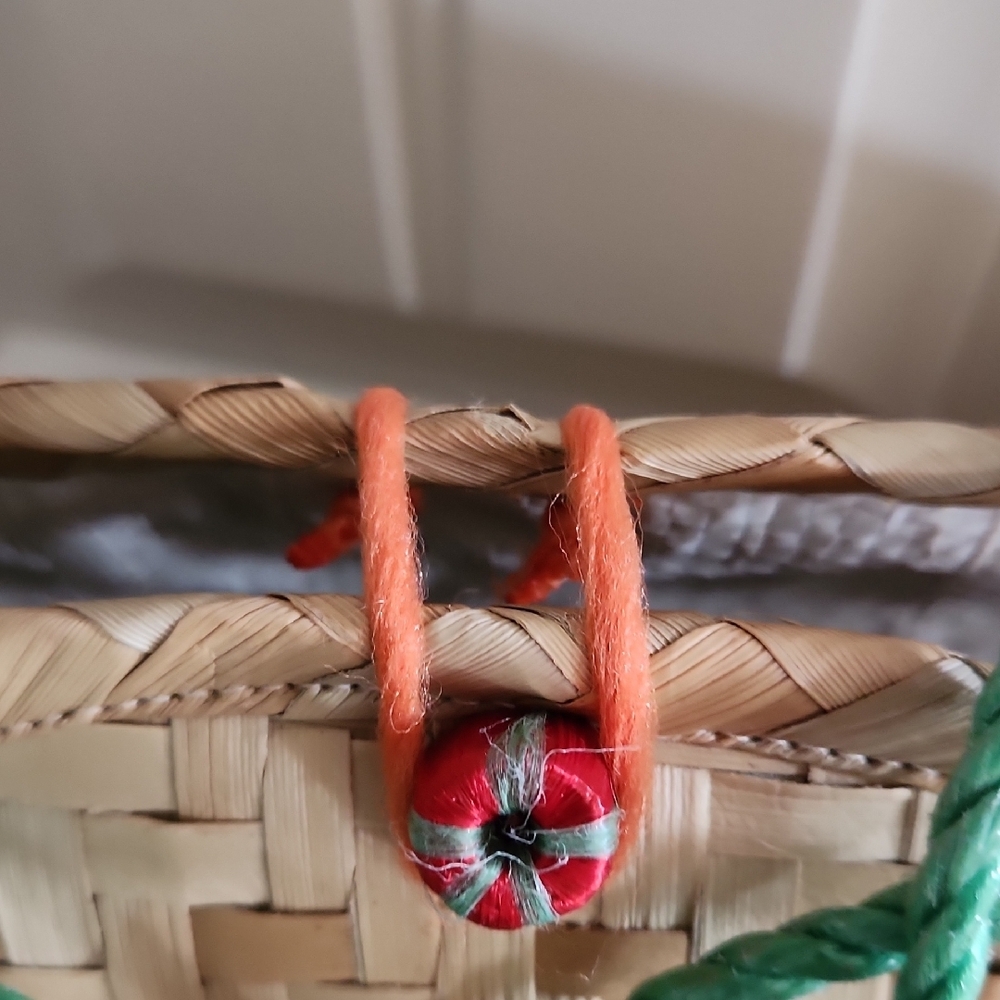 Embroidered Straw Tote Bag - Picture 6 of 11